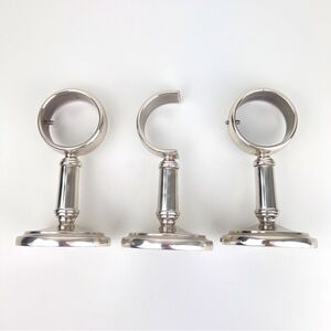 Restoration Hardware Silver Curtain Rod Brackets